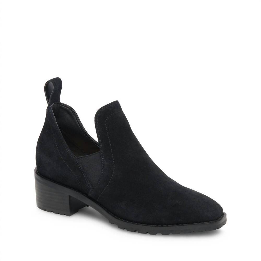 NEW BLONDO women's sandra waterproof bootie in black suede